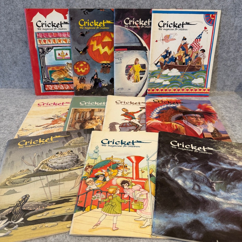 Lot of 11 Cricket Magazines, 1988/1989 - The Magazine for Children
